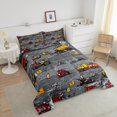 thumbnail image 4 of Equipment Excavator Bedding Set,Construction Trucks Queen Comforter Set,Kids Tractor Down Comforter,Vehicle Cars Bed Set, 4 of 7
