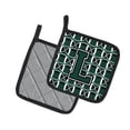 thumbnail image 2 of Carolines Treasures CJ1071-LPTHD Letter L Football Green and White Pair of Pot Holders, 7.5HX7.5W, multicolor, 2 of 2