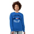 thumbnail image 3 of Women's G-III 4Her by Carl Banks Royal Toronto Blue Jays Team Logo Fleece Pullover Sweatshirt, 3 of 4