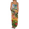 thumbnail image 4 of Robes d'Invité de Mariage pour Femmes Courtes Décontractées Amples d'Été Imprimées Longues Robe de Plage Robe Sans Manches Col en V Robes de Vacances en Liquidation, 4 of 6