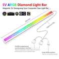 thumbnail image 1 of Tira de luces LED ARGB 5 V 3 pines/pequeña barra de lámpara magnética de diamante de 4 pines (blanco), 1 of 7