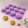 thumbnail image 7 of Silicone Rose Molds, 12 Cavity Rose Silicone Mold for Candle & Soap Making, Reusable Flower Molds, Baking Mold, Easy Release Flexible Silicone Tray for DIY Crafts, Chocolate, Candy, 7 of 7