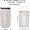 thumbnail image 3 of Cesto de Ropa Sucia FABATO para Lavanderia, Plegable, Tamaño Extra Grande, con 4 Varillas y Broche de Correa Ajustable- Capacidad 106 L, 3 of 6