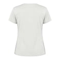 thumbnail image 5 of Womens V Neck Tees Casual Summer Solid T Shirts Short Sleeve Tops White XL(XL), 5 of 8