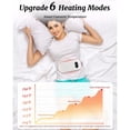 thumbnail image 3 of TeSabMi Cordless Heating Pad for Period Cramps, 6 Heat Setting, 6 Massage Modes, Gifts for Women Her Birthday Christmas White, 3 of 8