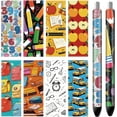 thumbnail image 6 of 80Pcs 8 Styles Pen Wraps Decals Christmas 4.7x1.6 Snowman Snowflake Winter Self Adhesive Coated Paper Pen Stickers HD Print Waterproof, 6 of 9