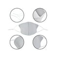 thumbnail image 3 of Unisex Solid Washable Reusable Cloth Face Mask, 2 Pack Grey, 3 of 7