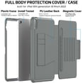 thumbnail image 2 of SaniMore for iPad 10th Generation 10.9 inch 2022 Case, Auto Sleep/Wake, 7-Level Angle Kickstand Pen Holder Magnetic Buckle Tempered Glass Protector Card Slot Case for iPad 10th Generation, Gray, 2 of 7