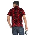 thumbnail image 2 of HAPPY BAY Men's Hippie Beach Hawaiian Short Sleeve Shirts XXL Red Summer Vacation Holiday, 2 of 3