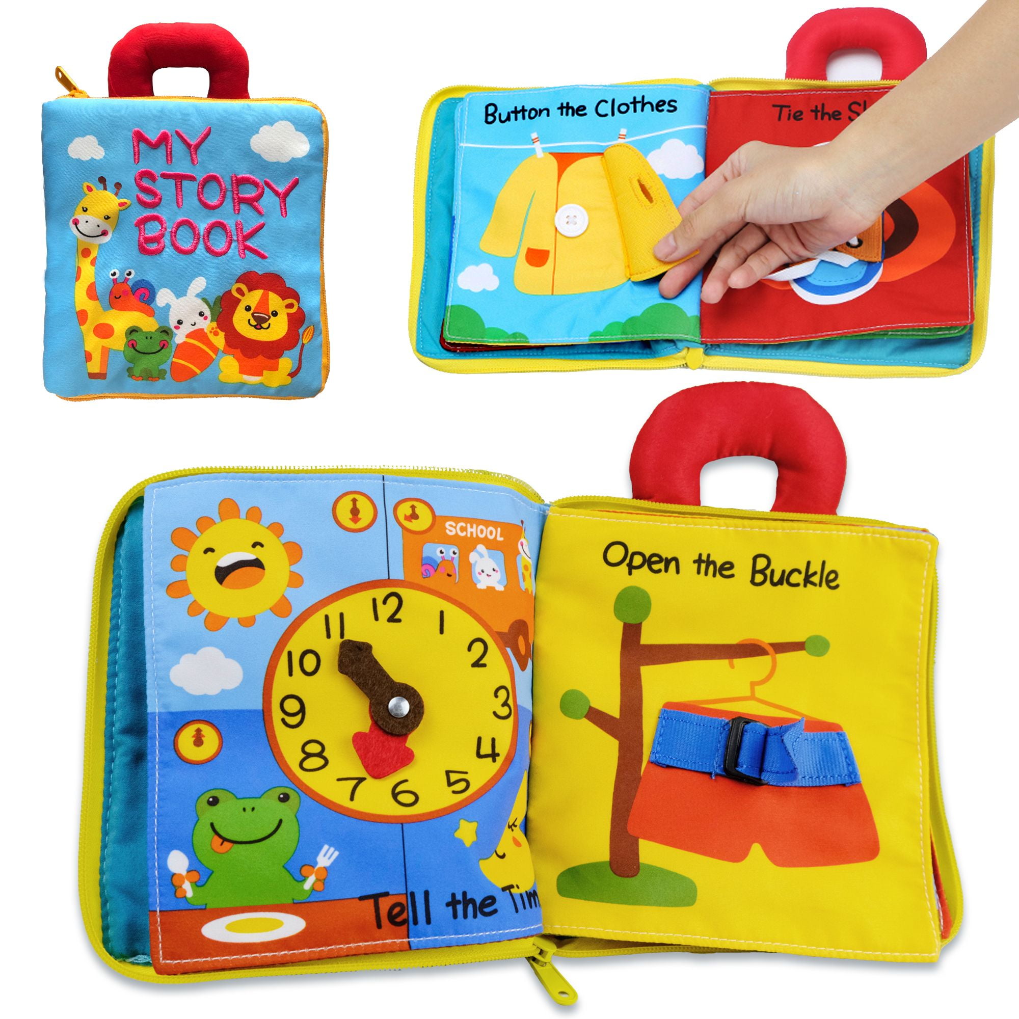 Richgv Baby Cloth Books Soft Early Education Toy Fabric Book for Infant