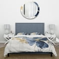thumbnail image 3 of DESIGN ART Designart "Blue White Hibiscus Tropical Harmony Flowers I" Blue Traditional - Bedding Cover Set With Shams King, 3 of 6