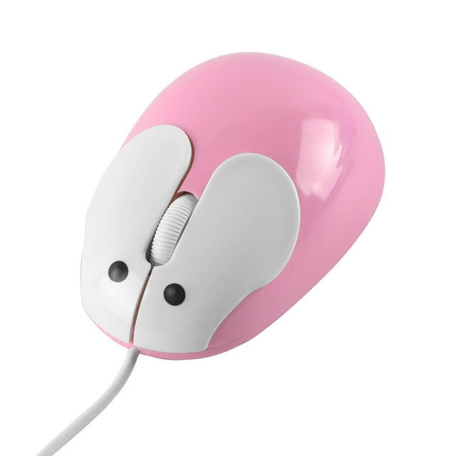 SHARE SUNSHINE Souris Filaire, Souris d'Ordinateur en Forme de Rabbit Animal Mignon, Souris Optique Portable USB pour Ordinateur Portable PC de Bureau (Rose)