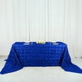 thumbnail image 3 of BalsaCircle Raised 90" x 156" Satin Rectangle Tablecloth Rosette Floral Royal Blue, 3 of 8