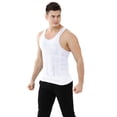 thumbnail image 1 of TOPTIE Men's Slimming Body Shaper Compression Shirt, Shapewear Sculpting Vest Muscle Tank-White-XXL, 1 of 6