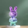 thumbnail image 3 of Little Rabbit Gradient Color Electroplating Handheld Lighting Charging Fan, 3 of 10
