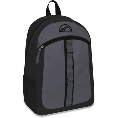 Front Twisted Chain 17" Backpack, Grey