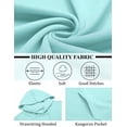thumbnail image 5 of Sleepdown Men’s Pull Over Hoodie, Midweight Fleece Hoodies for Men, Hooded Sweatshirt for Men – Cascade Green, Small, 5 of 5