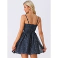 thumbnail image 3 of DARING DIVA Women's Spaghetti Strap Fit and Flare Party Mini Dresses M Blue, 3 of 6