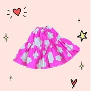Lol Surprise doll OMG Bartz 1988 Weekend Collection Floral Pink Clouds Print MIDI Skirt