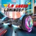 thumbnail image 2 of HOVERSTAR Bluetooth Hoverboard, LBW12A Color cromado o monopatín eléctrico de piel impresa con ruedas intermitentes LED, 2 of 5