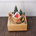 thumbnail image 3 of Handmade Wooden Rotating Music Boxes Christmas Music Box Hand Painting Mini Square Music Box Gift, 3 of 5