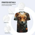 thumbnail image 3 of KLL Floral Fox for Men's Baseball Shirts,Short Sleeve Casual Shirts Button Down Shirt for Men Beach Summer Wedding Shirt-XX-Large, 3 of 7