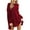 Red, variant on Lmnyox Oversized Sweaters for Women Fall Crew Neck Long Pullover Fall Long Sleeve Loose Solid Color Tops Blouse