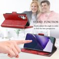 thumbnail image 4 of Case for Samsung Galaxy S22 Ultra 5G Cover Leather Wallet Folio Case Book Design Flip Magnetic Closure - Red, 4 of 5