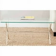 thumbnail image 3 of SAFAVIEH Brogen 17 in. H Solid Cross Leg Accent Table, Silver/Clear Glass, 3 of 10