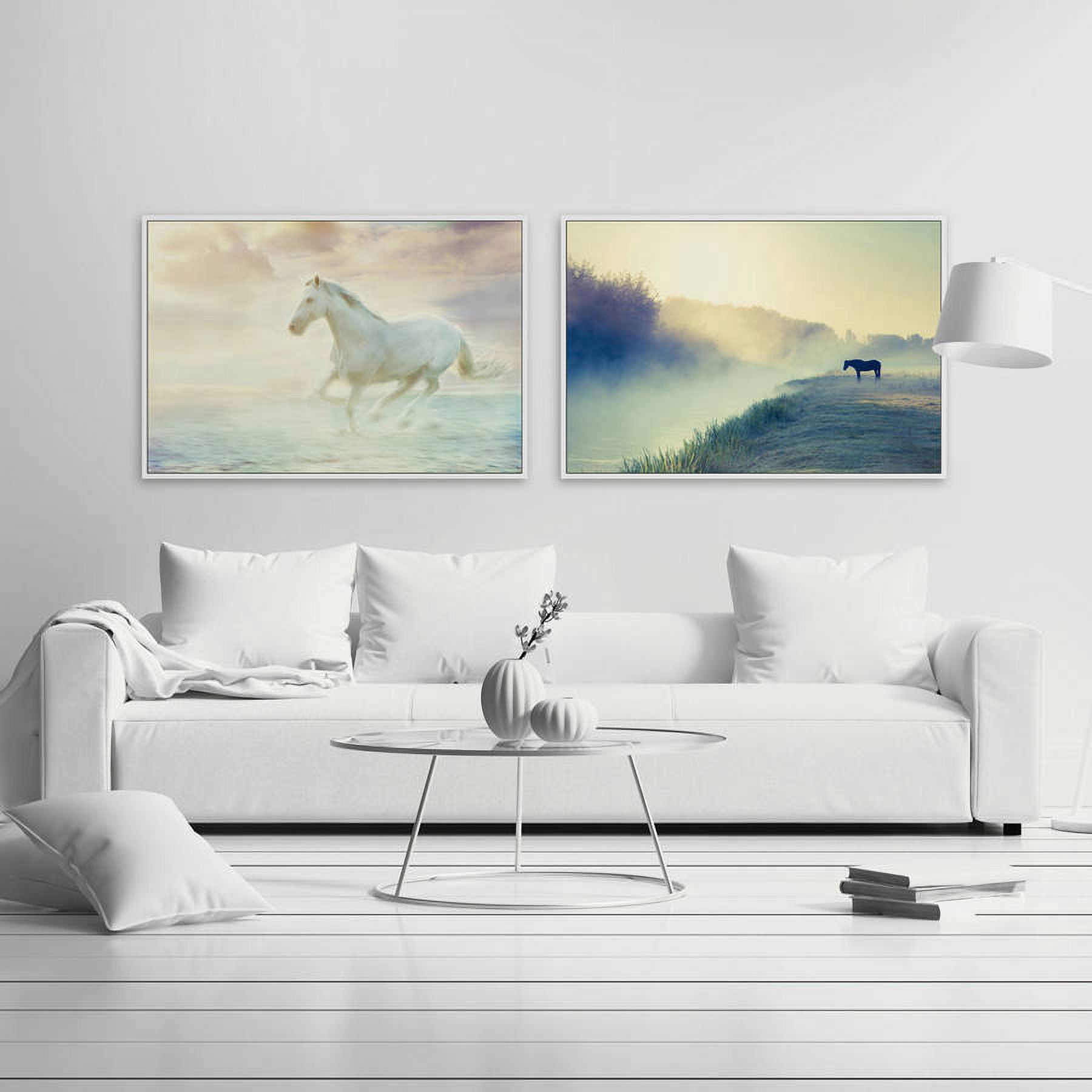Horses in Nature Diptych