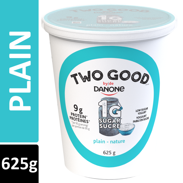 Two Good, Plain Yogurt, 1g sugar, 9g Protein, 625g Yogurt Tub