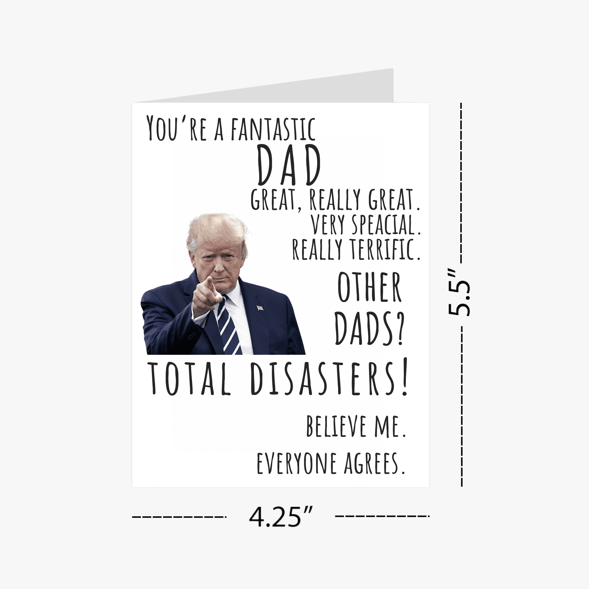 Funny Trump Card for Dad, Stepdad, Husband, or Grandpa – Hilarious Birthday, Father’s Day, or Special Occasion Gift