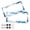 Blue Ink Pattern, variant on Aluminum License Plate Frame 2 Pack Car Exterior Accessory Car Tag Holder for Front Rear Plates Cars Decor Blue Splashes Artistic Pattern