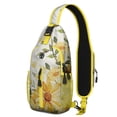 thumbnail image 1 of Sunflower and Truck Design Sling Backpack with Adjustable Strap, Multiple Compartments, Lightweight Durable Crossbody Backpack for Travel and Outdoor Use, 1 of 6