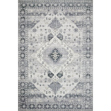 Loloi II Skye 1'-6" x 1'-6" Rug In Silver And Grey Finish SKYESKY-02SIGY160S