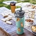 thumbnail image 4 of Golden Retriever Tumbler for Golden Retriever Owners, 30oz Stainless Steel Vacuum Insulated Water Bottle (Golden Retriever-Seaform), 4 of 6