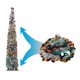 thumbnail image 1 of Árbol de Navidad plateado plegable de 1,5 m Adepaton SNSDFLD1233, 1 of 9