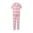 thumbnail image 5 of Qiylii Christmas Family Matching Pajamas Set, Deer Snowflake Print Tops+Trousers, 5 of 9
