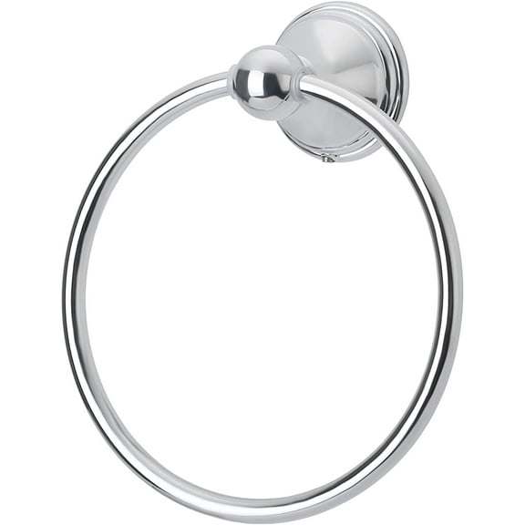 Towel Ring for Bathroom Wall, Polished Chrome Bathroom Hand Towel Ring, Rustproof Bath Towel Ring, Round Towel Holder 1 Pack