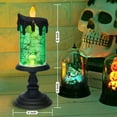 thumbnail image 2 of Halloween Snow Globe Candles Lighted Lamp, Lighted Flameless Candles with Water Glitter Swirls and Spooky Moving,Battery Operated, 2 of 6