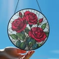 thumbnail image 3 of Rose Bouquet Stained Glass Suncatcher, Style Wall and Window Decoration, Special Gifts for Women, Rose Flowers Gifts, June Birthday Gift, 3 of 6