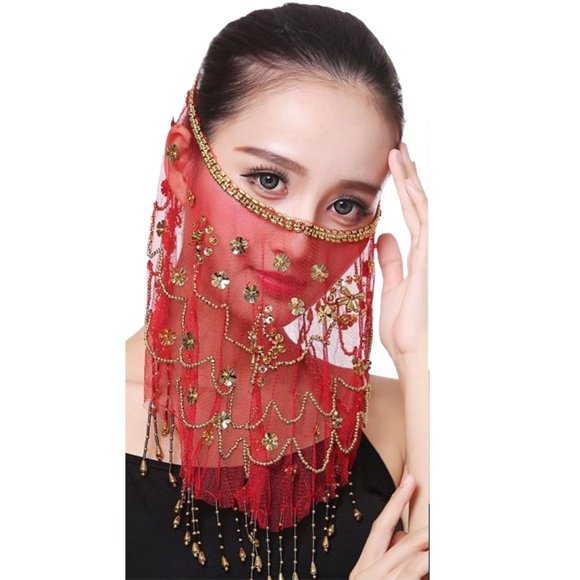 Thinsony Dance Shows Plum Blossom Scarf Universal Size Suitable For Most Adult Facial Sizes