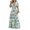 Light Green, variant on Women's Plus Size Floral Print V Neck Maxi Dress with Flutter Sleeves 100% polyester fabric for a flowing silhouette