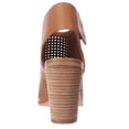 thumbnail image 5 of Womens STEVEN by Steve Madden Suzy Perforated Open Toe Heel Ankle Booties - Tan, 5 of 7