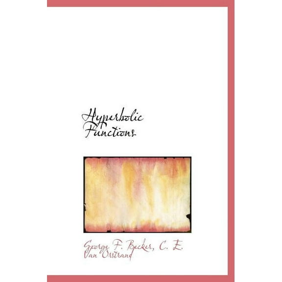 Hyperbolic Functions (Hardcover)