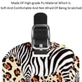 thumbnail image 4 of Square 2Pack PU Leather zebra Cruise Luggage Tag with Privacy Cover and Name ID Tag for Travel Handbags Backpacks Luggage Tags, 4 of 6