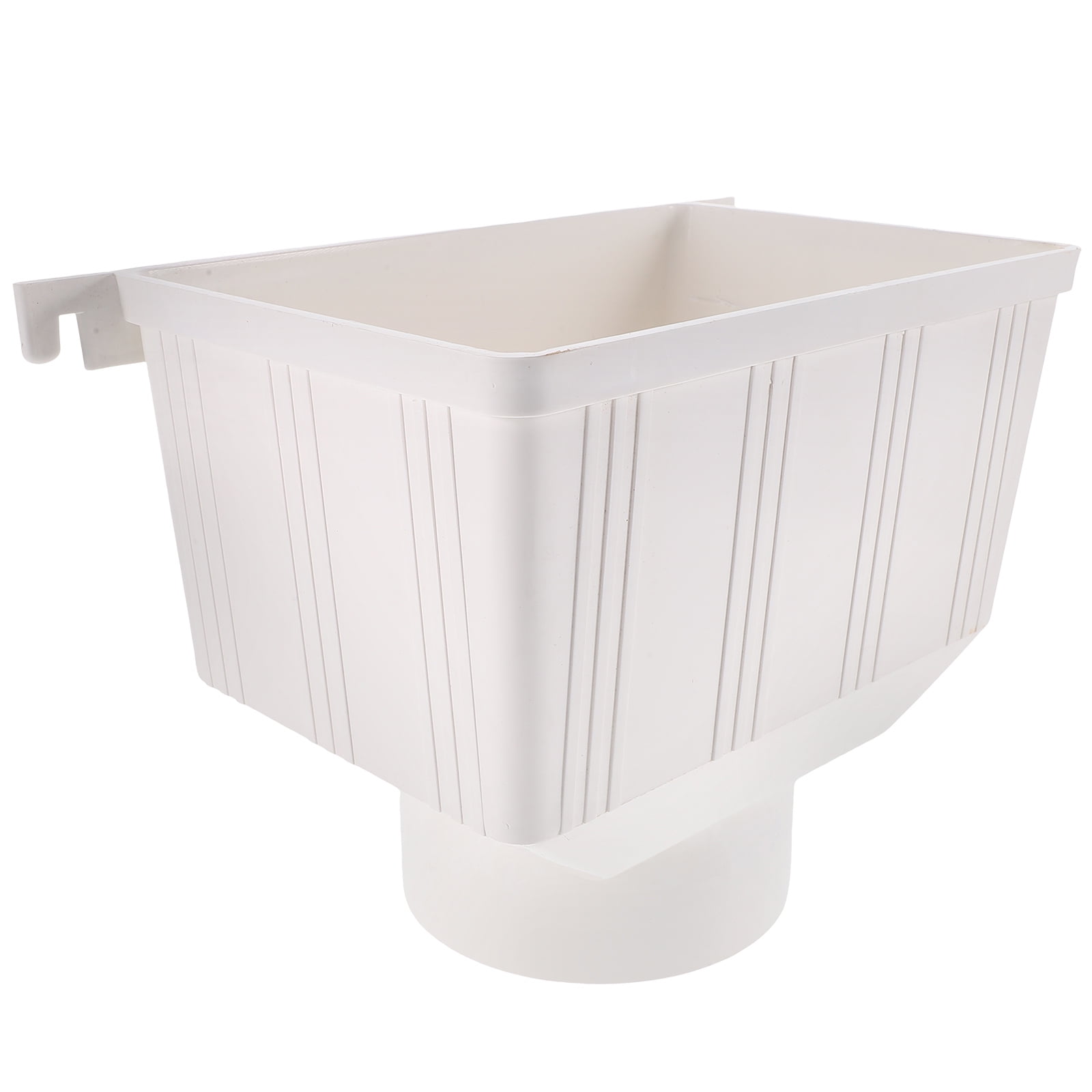 Baluue White Plastic Rain Gutter Connector Set for Rainwater Collection and Outdoor Water Management