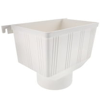 Supvox White PVC Rain Gutter Water Diversion Funnel No Leakage Design