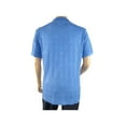 thumbnail image 3 of Mens Stacy Adams Italian Style Knit Woven Shirt Short Sleeves 3128 Denim Blue, 3 of 6