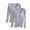 Gray 1, variant on Womens Pajama Tops with Built in Bras Plus Size Long Sleeve Crewneck Nightwear Comfy Solid Shirts Loungewear 2 Pack